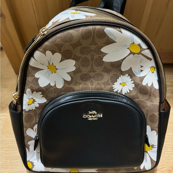 🌸 Coach Court Backpack In Signature Canvas With Floral Print - Picture 13 of 14